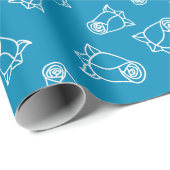 結婚記念日の贈り物に最適な青い無地のウェディングローズ ラッピングペーパー (ロールコーナー)