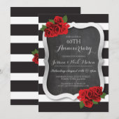 結婚記念日の銀とダイヤモンド 60周年 25 招待状 (正面/裏面)