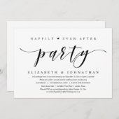 結婚記念日の食事会、ハッピーエンドパーティー 招待状 (正面/裏面)