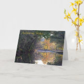 結婚記念日のC&O運河の風景 カード (黄色い花)