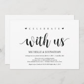 結婚記念日を祝おう！二人だけの特別な日を共に喜んで 招待状 (正面/裏面)