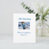 結婚記念日を追加 名前 年 画像 テキスト カップル ポストカード (スタンド正面)