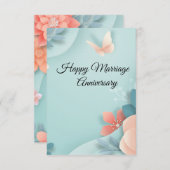 結婚記念日カード サンキューカード (正面/裏面)