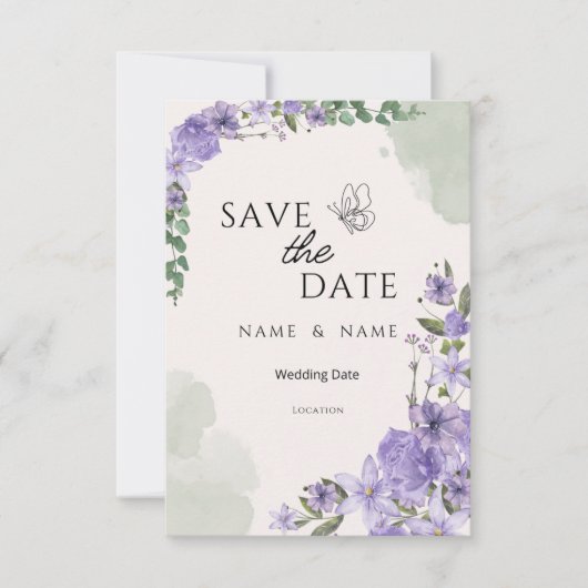 結婚記念日カード セーブザデート (正面)