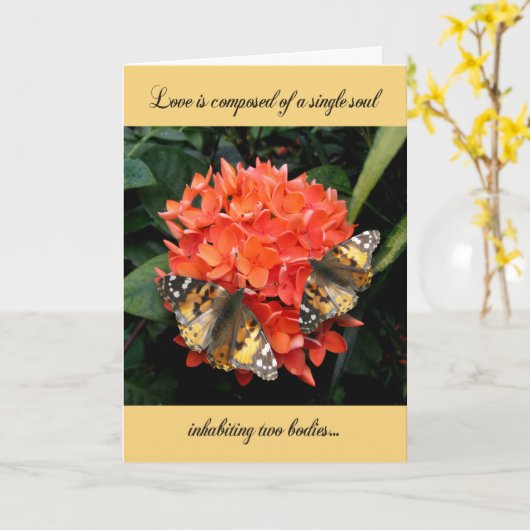 結婚記念日カード-愛はで…構成されます カード (黄色い花)