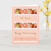 結婚記念日カード 32周年 カード (黄色い花)