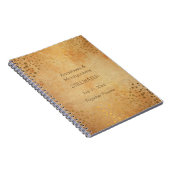 結婚記念日トレンディーヴィンテージ金ゴールドドット ノートブック (右側)