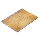 結婚記念日トレンディーヴィンテージ金ゴールドドット ノートブック (左側)