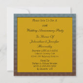 結婚記念日パーティーのご招待 招待状 (裏面)