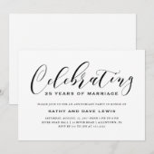 結婚記念日パーティーのご招待 招待状 (正面/裏面)