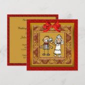 結婚記念日パーティーのご案内 招待状 (正面/裏面)