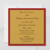 結婚記念日パーティーのご案内 招待状 (裏面)