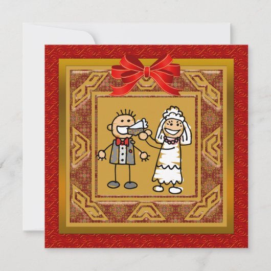 結婚記念日パーティーのご案内 招待状 (正面)