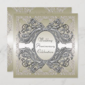 結婚記念日パーティーのご案内 招待状 (正面/裏面)