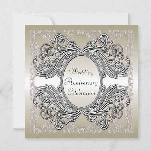 結婚記念日パーティーのご案内 招待状 (正面)