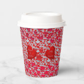 結婚記念日パーティーラブ紙カップ 紙コップ (正面)