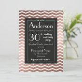 結婚記念日パーティーローズゴールドエレガントシック 招待状 (スタンド正面)