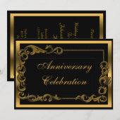 結婚記念日パーティー招待状 招待状 (正面/裏面)