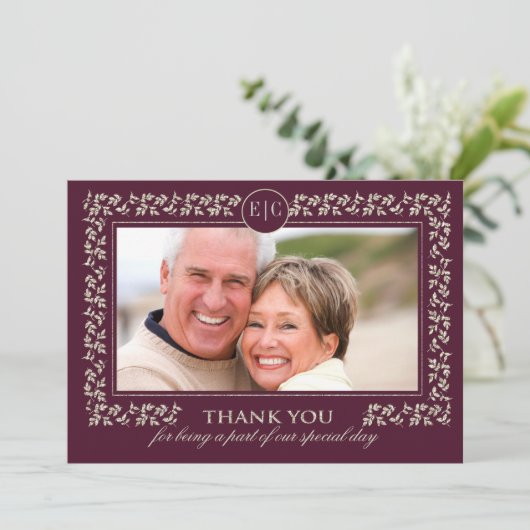 結婚記念日パーティー | オーダーメイド写真 サンキューカード (スタンド正面)