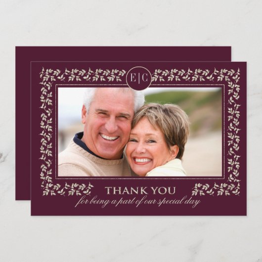 結婚記念日パーティー | オーダーメイド写真 サンキューカード (正面/裏面)