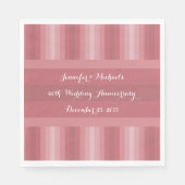 結婚記念日パーティー ブライダルシャワー ダスティローズ スタンダードランチョンナプキン (正面)