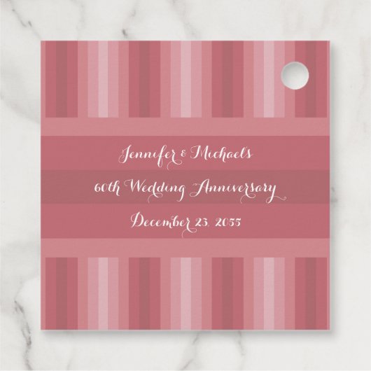 結婚記念日パーティー ブライダルシャワー ダスティローズ フェイバータグ (裏面)