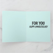 結婚記念日フランスのの夫メイドカード カード (内部)