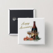 結婚記念日ボタン 缶バッジ (正面&裏面)