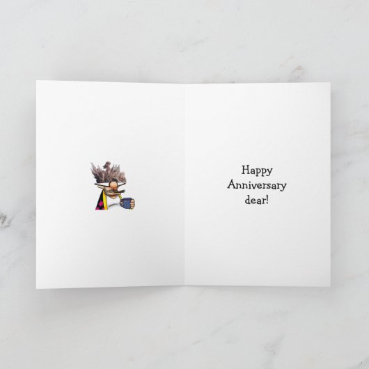 結婚記念日ユーモアグリーティングカード カード (内部)