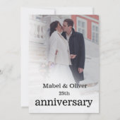 結婚記念日写真モダンチック招待状 招待状 (裏面)