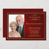 結婚記念日写真招待状 - 60周年 招待状 (正面/裏面)