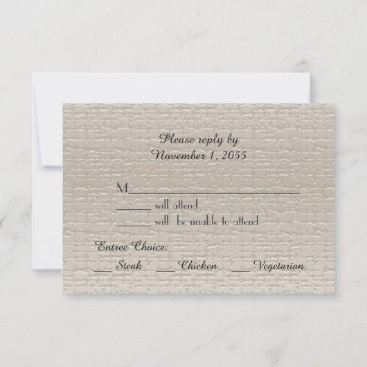 結婚記念日出欠カード, シルバー 出欠カード (裏面)