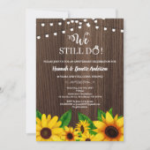結婚記念日招待状　ひまわり　ラスティック 招待状 (正面)