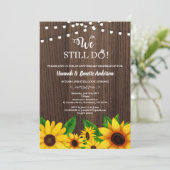 結婚記念日招待状　ひまわり　ラスティック 招待状 (スタンド正面)