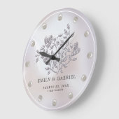 結婚記念日1周年 ラージ壁時計 (傾斜)