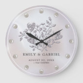 結婚記念日1周年 ラージ壁時計 (正面)