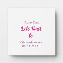 結婚記念日10周年おめでとう 名前 ピンク