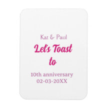 結婚記念日10周年おめでとう 名前 ピンク