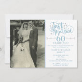 結婚記念日60周年記念の結婚写真 招待状 (正面)