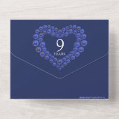 結婚記念日9周年パーティー オールインワン招待状 (裏面)