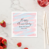 結婚記念日 お名前 日付 年号 パステルカラー  スタンダードカクテルナプキン (インサイチュ)