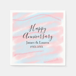 結婚記念日 お名前 日付 年号 パステルカラー スタンダードカクテルナプキン