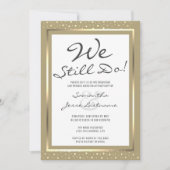 結婚記念日 まだまだ優雅 エレガント ゴールド インビテ 招待状 (正面)