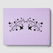 結婚記念日 アブストラクト 黒花 紫 ゲストブック (裏面)