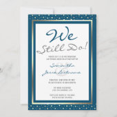 結婚記念日 エレガントゴールド 招待状 (正面)