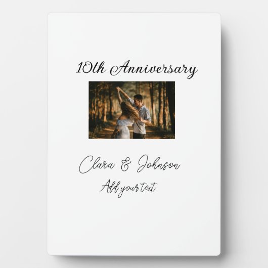 結婚記念日 カップル 名前 年 画像 テキストを追加 フォトプラーク (正面)