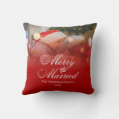 結婚記念日 カップル 名前 日付 現代 写真 クッション (裏面)