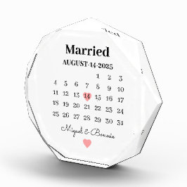 結婚記念日 カレンダー 写真入り オーダーメイド 結婚式当日 フォトブロック