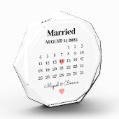 結婚記念日 カレンダー 写真入り オーダーメイド 結婚式当日 フォトブロック (左)