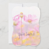 結婚記念日 コスモス ガーデン フラワー 招待状 (正面)